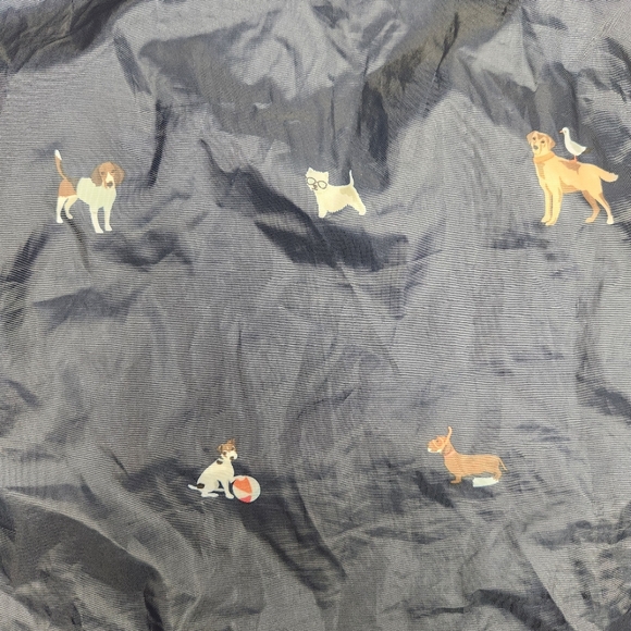 Joules Right As Rain Waterproof Jacket Women 12 AOP Dog Print Navy Coat Packable - Picture 5 of 12